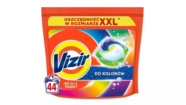 KAPSUŁKI DO PRANIA KOLORÓW ALL-IN-1 PODS VIZIR 44 KAPSUŁKI