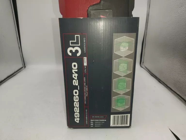 LASER KRZYŻOWY PARKSIDE 3 × 360°, 20 V, 2 AH, PKLLP 3360 A1 KOMPLET