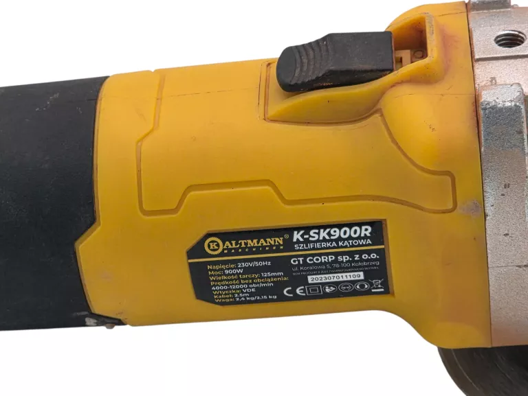 SZLIFIERKA KĄTOWA 900 W K-SK900R KALTMANN + WALIZKA