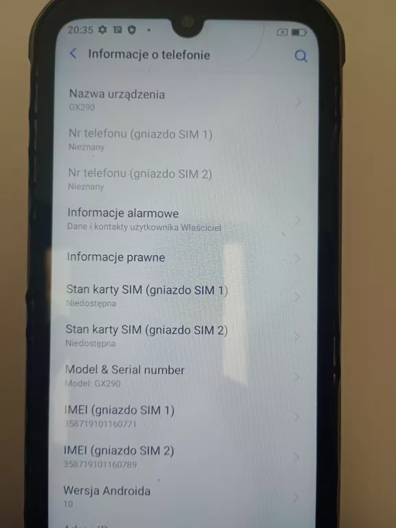 SMARTFON LTE GIGASET GX290 OUTDOORPLUS 2.0GHZ 64GB