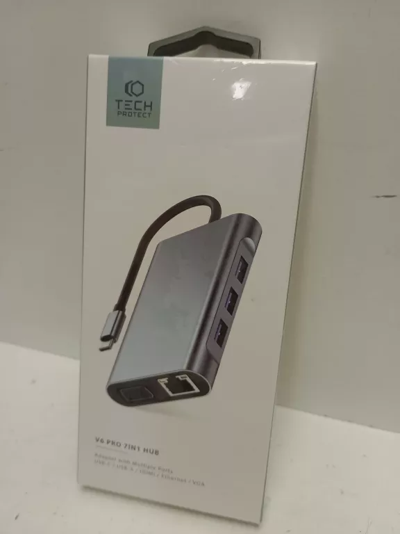 HUB TECH-PROTECT V6-PRO 7W1 USB TYPU C, PASYWNY