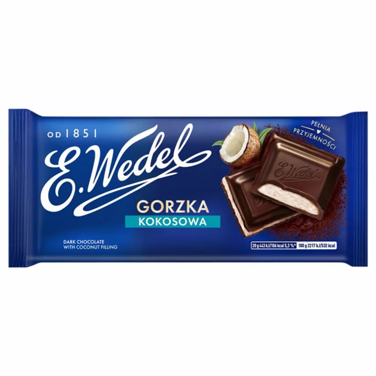 CZEKOLADA WEDEL GORZKA Z NADZ. KOKOSOWYM 100G
