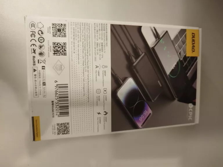 POWERBANK DUDAO K18-1W 10000MAH CZARNY