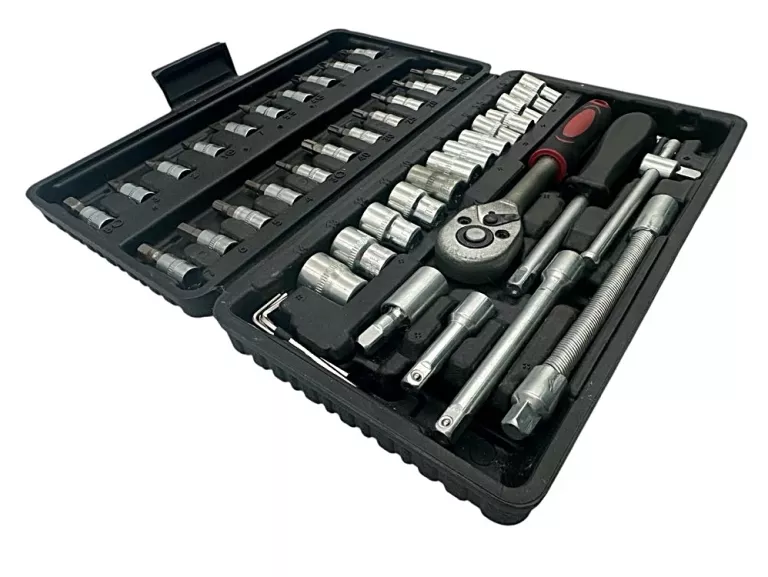 ZESTAW KLUCZY NASADOWYCH WRENCH SET MIX 46 ELEMENTÓW