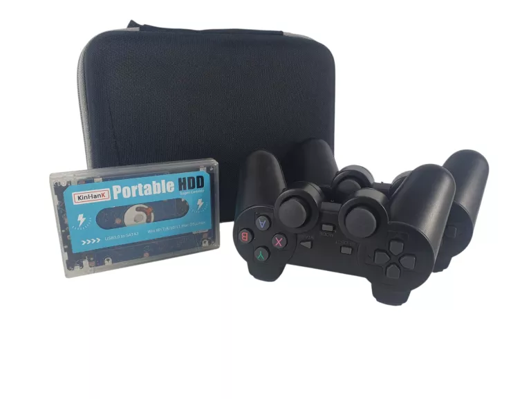 RETRO DYSK KONSOLA KINHANK PORTABLE HDD + 2 PADY