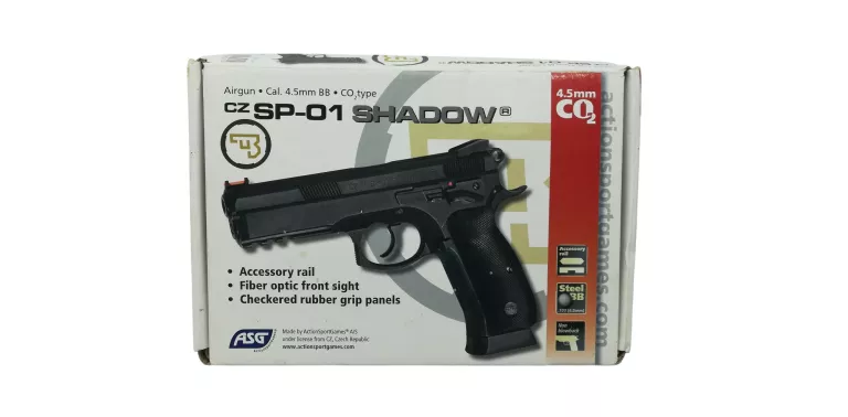 WIATRÓWKA PISTOLET REPLIKA NA ŚRUT BB ASG CZ 75 SP-01 SHADOW 4,5 MM