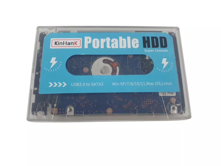 RETRO DYSK KONSOLA KINHANK PORTABLE HDD + 2 PADY
