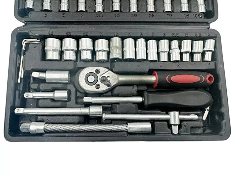 ZESTAW KLUCZY NASADOWYCH WRENCH SET MIX 46 ELEMENTÓW