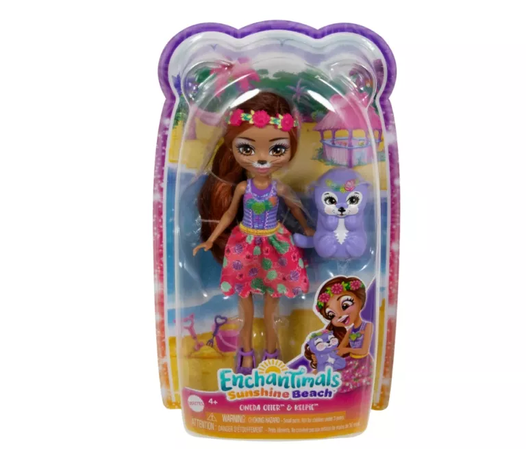 ENCHANTIMALS ONEDA OTTER LALKA WYDRA + FIGURKA KELPIE HXB98 MATTEL