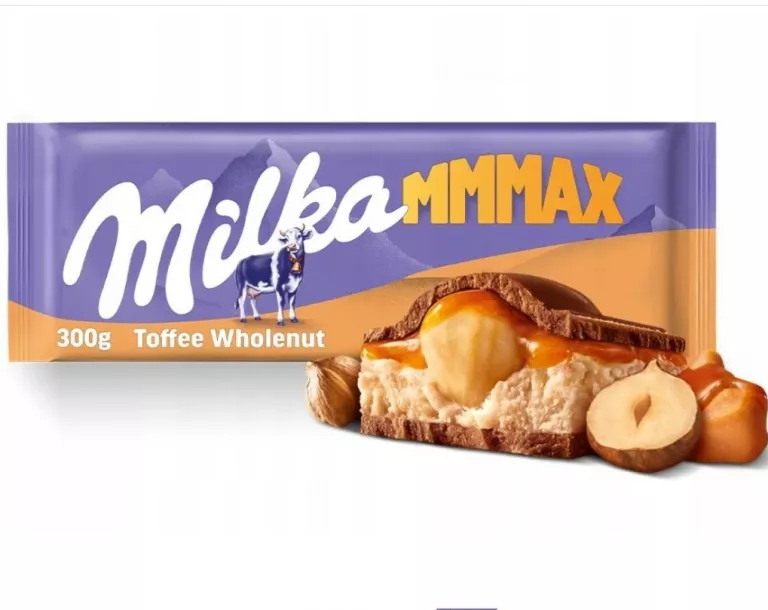 CZEKOLADA MLECZNA MILKA TOFFEE CAŁYMI ORZECHAMI TOFFI 300G 13.06.26!
