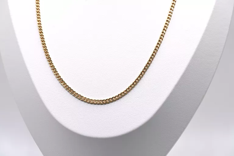 ZB489 UNIWERSALNY ŁANCUSZEK Z ŻÓŁTEGO ZŁOTA 585 PANCERKA 14K 59,5 CM