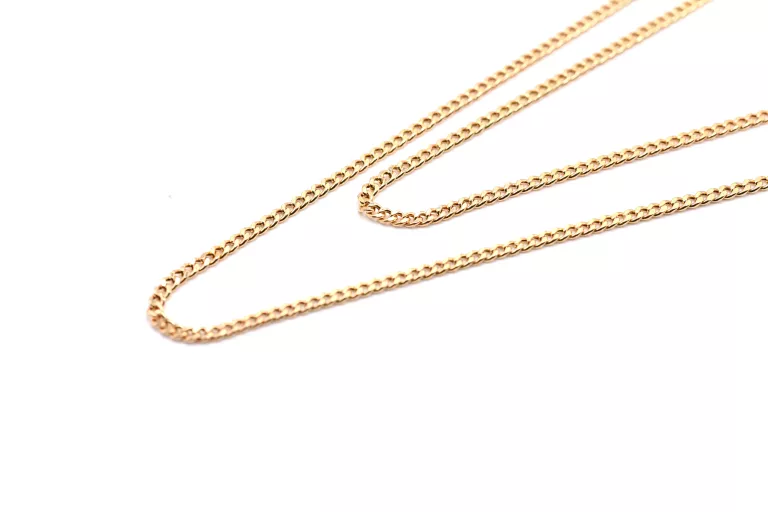 ZB489 UNIWERSALNY ŁANCUSZEK Z ŻÓŁTEGO ZŁOTA 585 PANCERKA 14K 59,5 CM