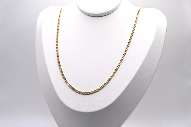 ZB489 UNIWERSALNY ŁANCUSZEK Z ŻÓŁTEGO ZŁOTA 585 PANCERKA 14K 59,5 CM
