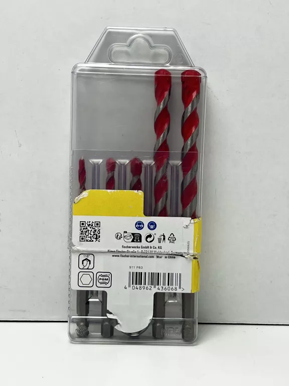 ZESTAW UNIWERSALNYCH WIERTEŁ FISCHER HEX 5-12 MM