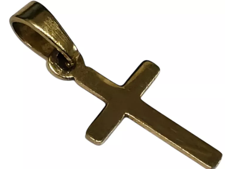 MINIMALISTYCZNY ZŁOTY KRZYZYK PRÓBA 585 0,25G 20X8MM
