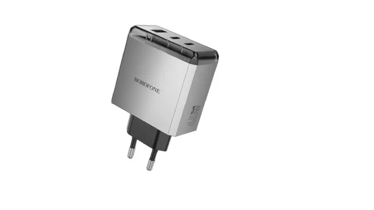BOROFONE ŁADOWARKA SIECIOWA BN22 LENA GAN - 2XTYP C + USB - QC 3.0 PD 65W