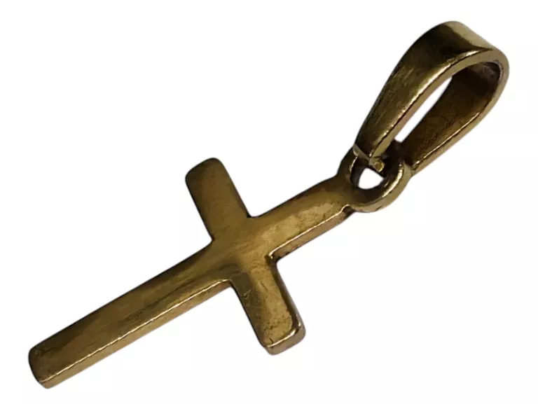 MINIMALISTYCZNY ZŁOTY KRZYZYK PRÓBA 585 0,25G 20X8MM