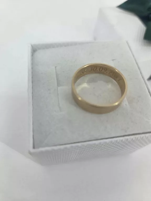 PIĘKNA ZŁOTA OBRĄCZKA PR 585 3,58G  Z GRAWEREM