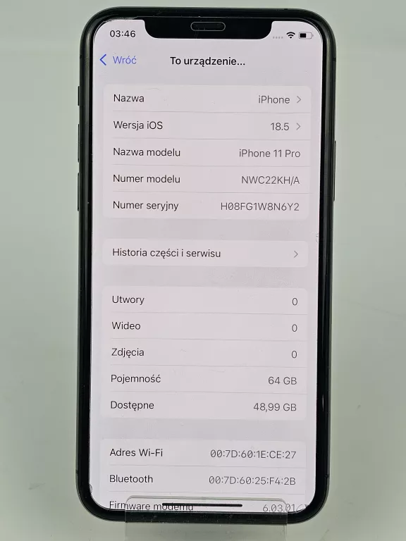 TELEFON IPHONE 11 PRO 64GB 70% BATERII
