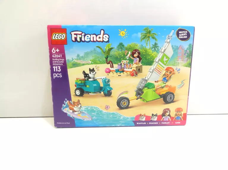 LEGO FRIENDS 42641 PRZYGODA Z SURFUJĄCYMI PSAMI I SKUTEREM