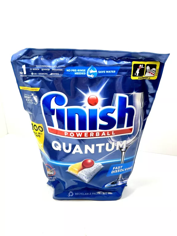 KAPSUŁKI DO ZMYWARKI FINISH QUANTUM ALL IN 1 CYTRYNOWE 100 SZT.
