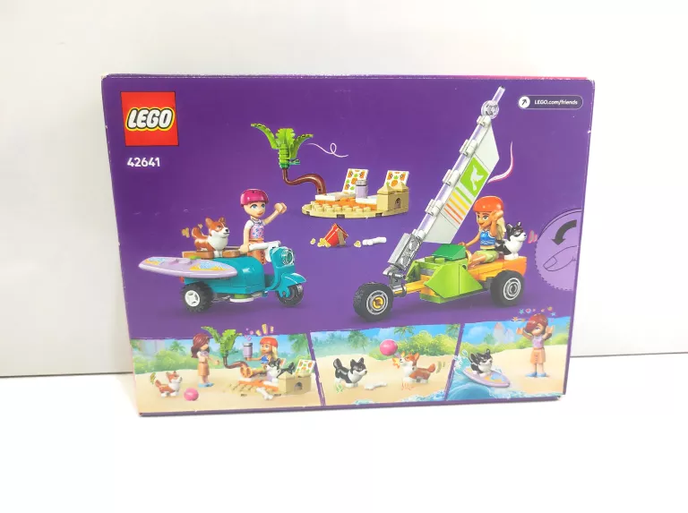 LEGO FRIENDS 42641 PRZYGODA Z SURFUJĄCYMI PSAMI I SKUTEREM