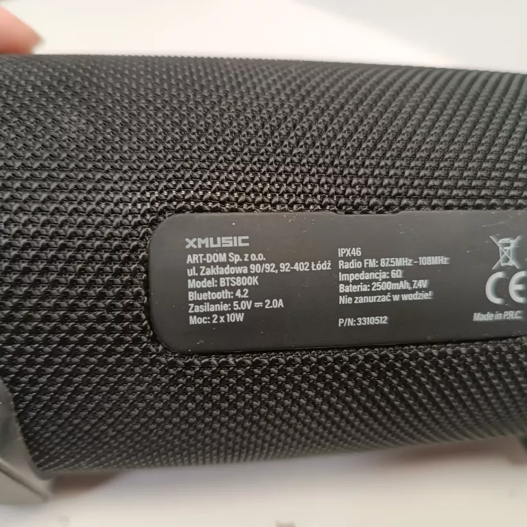 GŁOSNIK XMUSIC IPX46