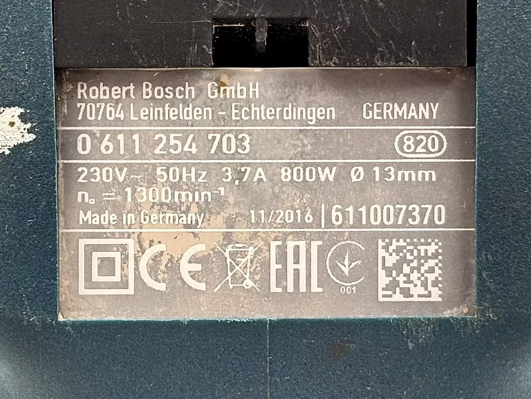 MŁOTOWIERTARKA BOSCH GBH 2-26 DFR SDS-PLUS 800W (11/2016)