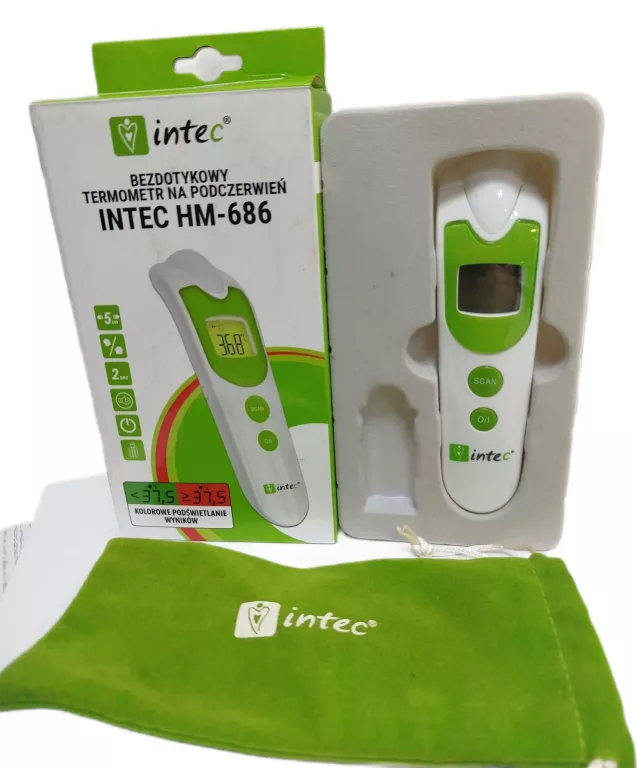 TERMOMETR BEZDOTYKOWY NA PODCZERWIEŃ INTEC HM-686