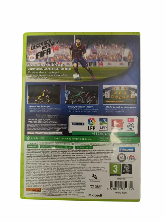GRA NA XBOX 360 FIFA 14 POLSKA WERSJA
