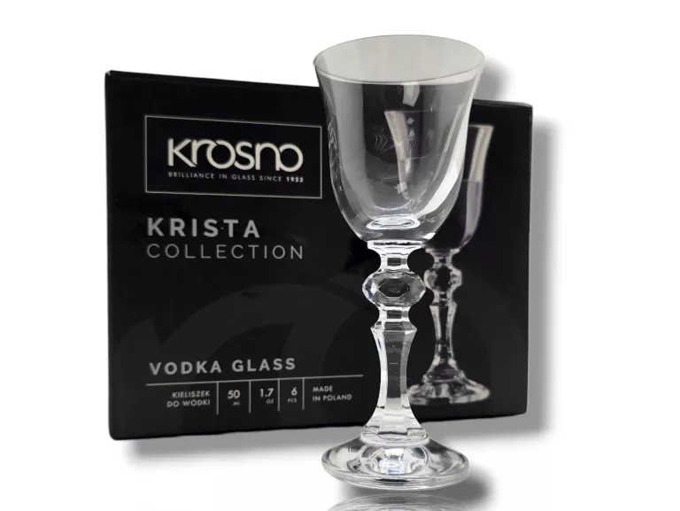 KIELISZKI DO WÓDKI 6 SZT. 50 / 60 ML KRISTA KROSNO