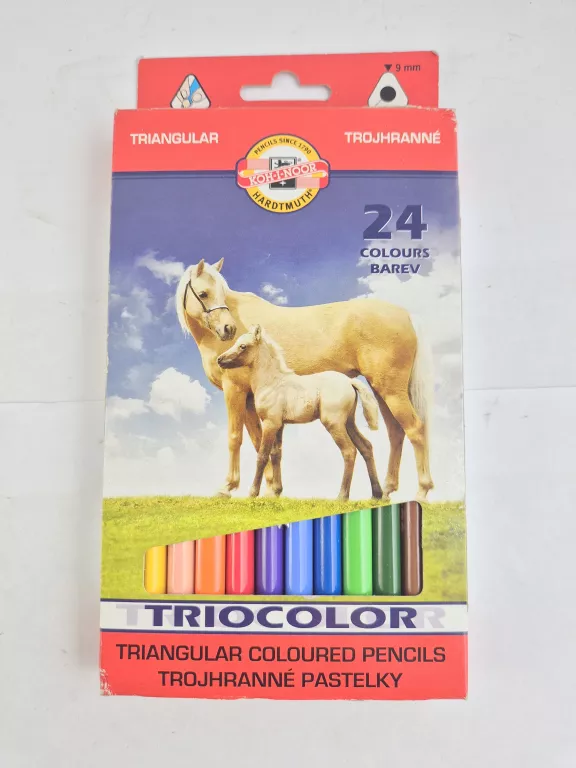 KREDKI TRÓJBOCZNE 24 KOLORY TRIOCOLOR