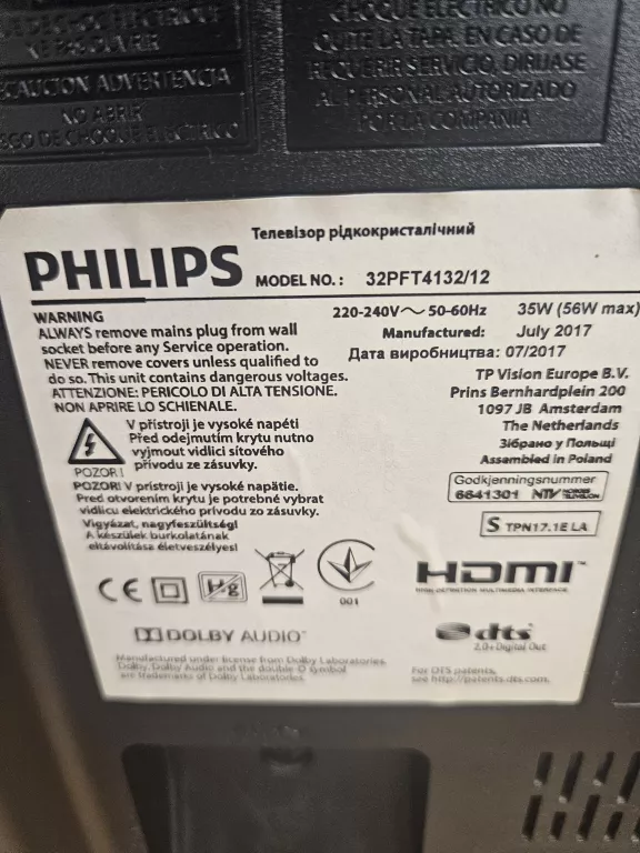 TELEWIZOR PHILIPS 32PFT4132/12