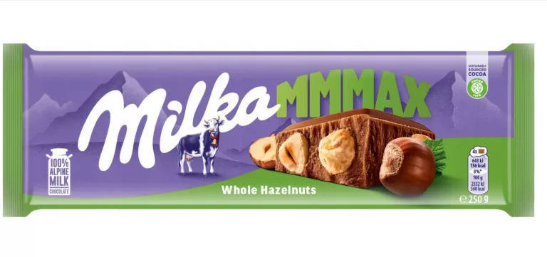 MILKA MMMAX WHOLE HAZELNUTS CZEKOLADA MLECZNA 250 G