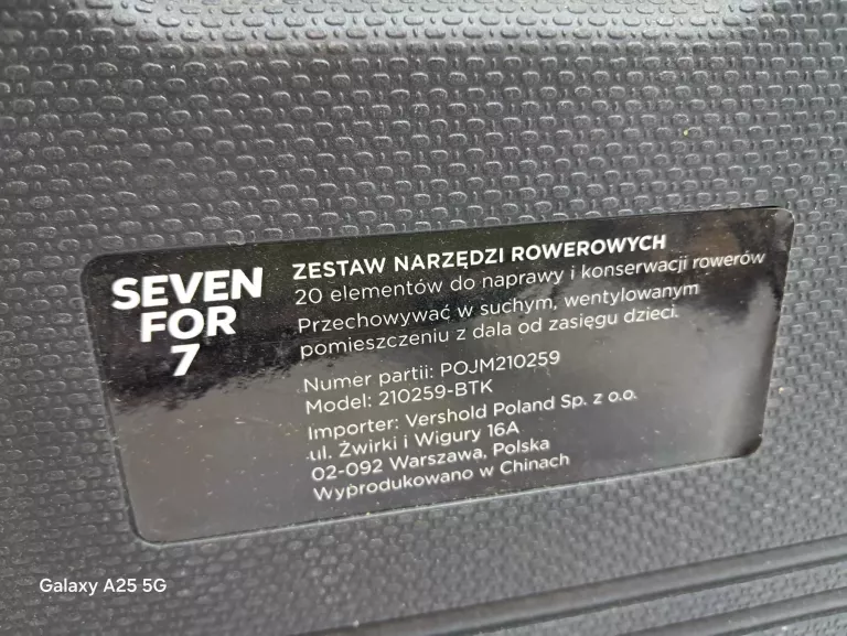 ZESTAW NARZĘDZI ROWEROWYCH SEVEN FOR 7 WALIZKA