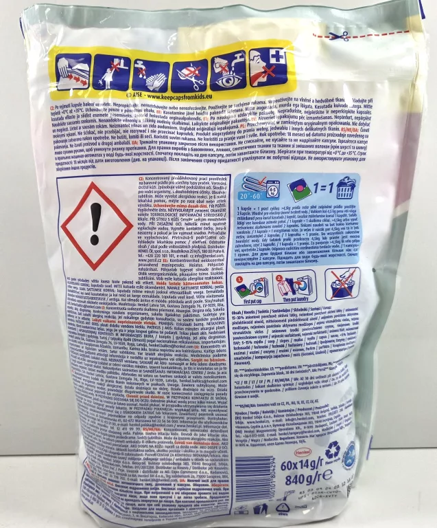 PERSIL POWER CAPS COLOR 60 SZTUK KAPSUŁKI DO PRANIA NISKA TEMPERATURA 30