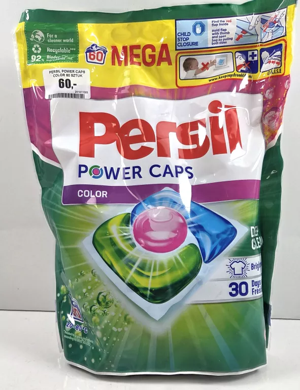 PERSIL POWER CAPS COLOR 60 SZTUK KAPSUŁKI DO PRANIA NISKA TEMPERATURA 30