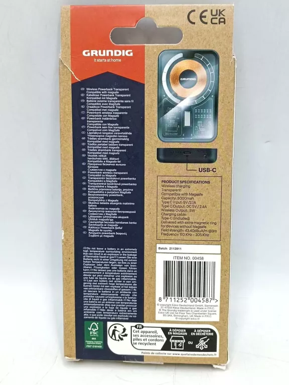 POWERBANK 5000 MAH GRUNDIG