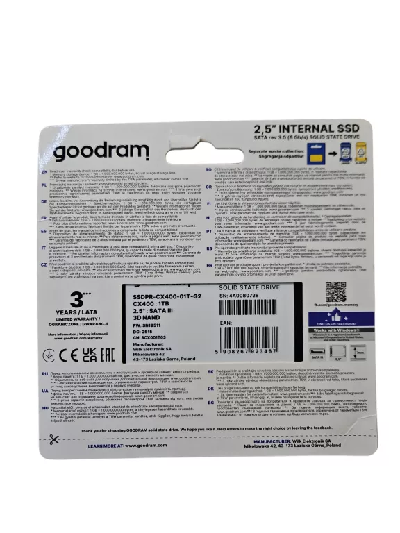 DYSK GOODRAM CX400 1TB 2,5"