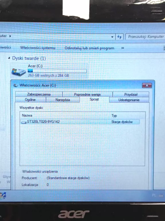 LAPTOP ASPIRE ONE INTEL ATOM N2800 1,9 GHZ 2/320 GB 10,1" WIN7