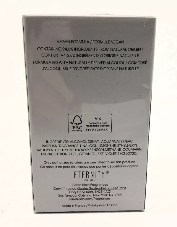 CALVIN KLEIN ETERNITY REFLECTIONS MEN WODA TOALETOWA 100ML