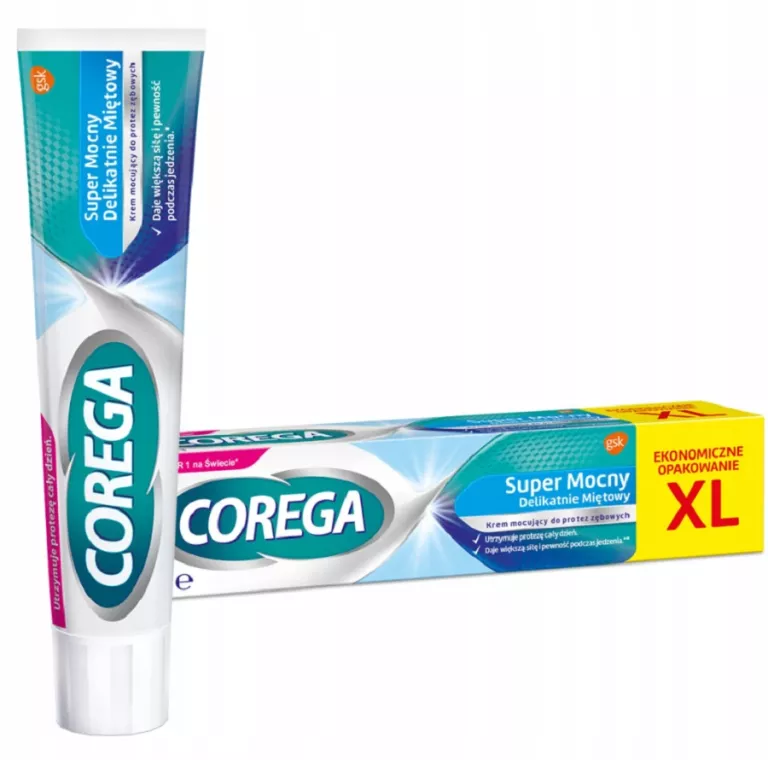COREGA SUPER MOCNY DELIKATNIE MIĘTOWY KREM MOCUJĄCY DO PROTEZ, 70 G