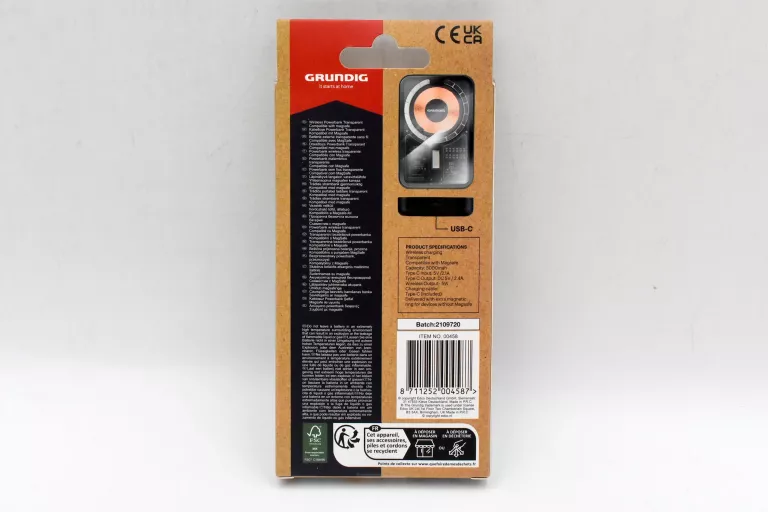 POWERBANK GRUNDIG 5000 MAH BEZBARWNY