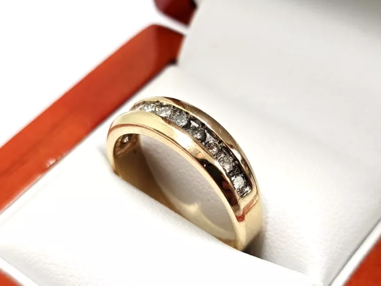 ZŁOTY PIERŚCIONEK Z DIAMENTAMI 585 5,19G 0,44CT 20