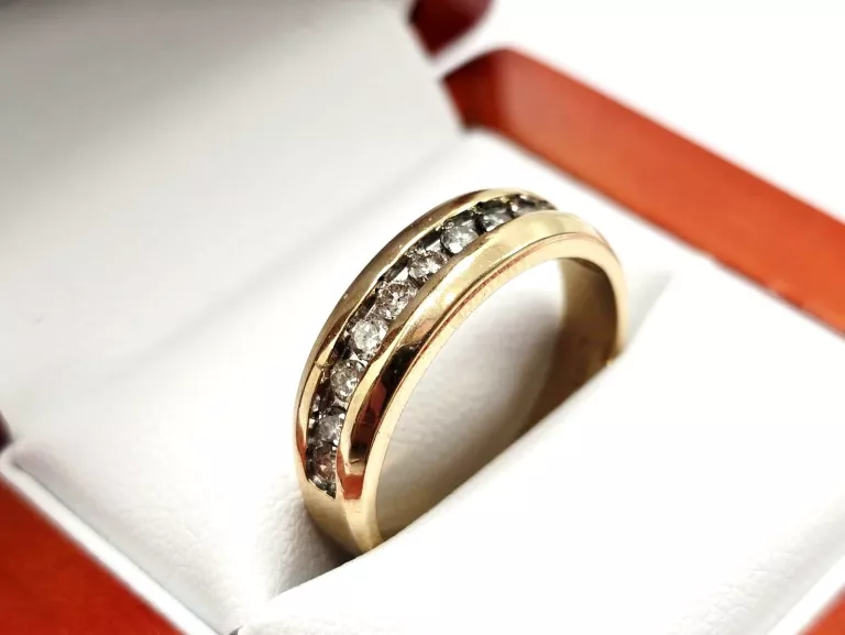 ZŁOTY PIERŚCIONEK Z DIAMENTAMI 585 5,19G 0,44CT 20