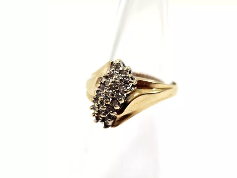 ZŁOTY PIERŚCIONEK Z DIAMENTAMI 417 3,77G 0,22CT 16