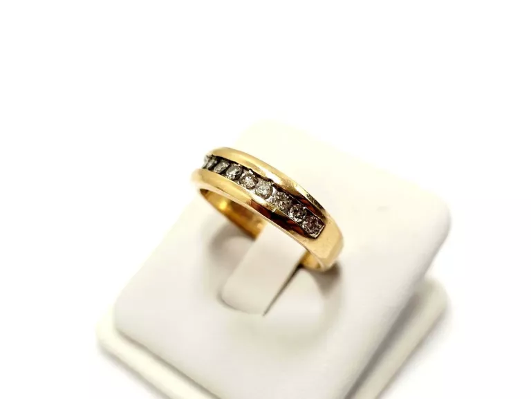 ZŁOTY PIERŚCIONEK Z DIAMENTAMI 585 5,19G 0,44CT 20