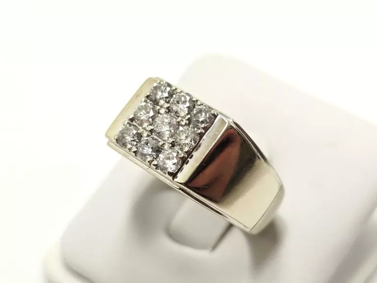 ZŁOTY SYGNET Z DIAMENTAMI 585 9,52G 1,00CT 23