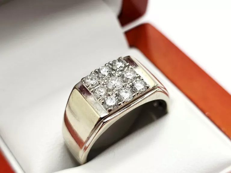 ZŁOTY SYGNET Z DIAMENTAMI 585 9,52G 1,00CT 23