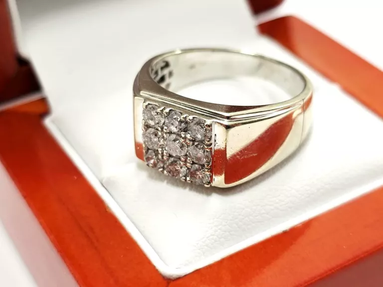 ZŁOTY SYGNET Z DIAMENTAMI 585 9,52G 1,00CT 23
